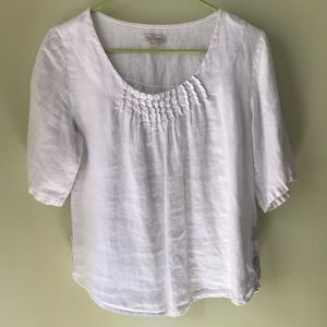 White linen blouse